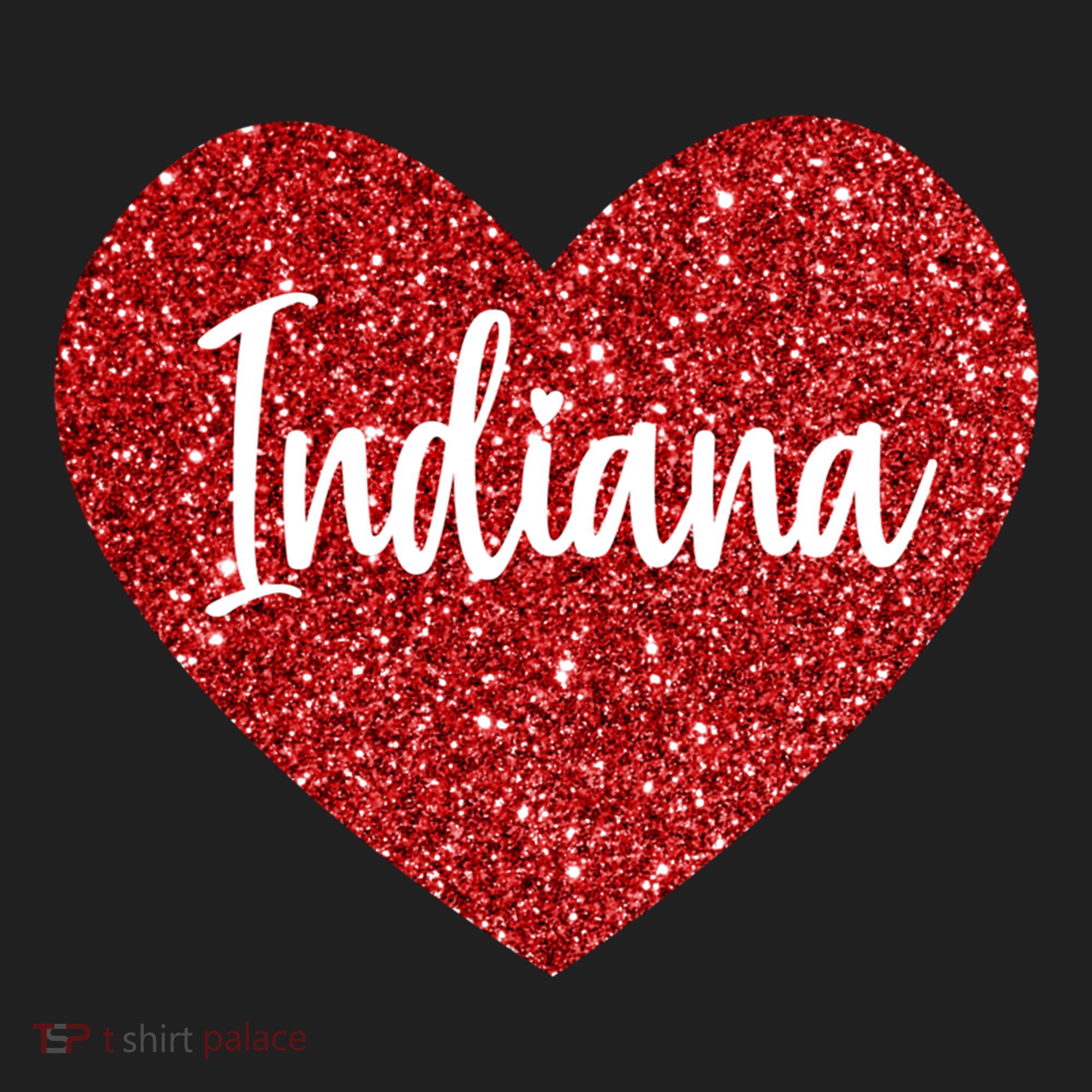 I Love Indiana Usa Red Heart Gift Hat