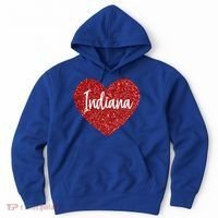 I Love Indiana Usa Red Heart Gift Hoodie thumb 0