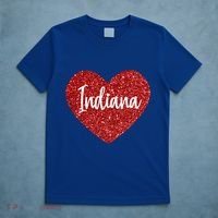 I Love Indiana Usa Red Heart Gift T-Shirt thumb 5