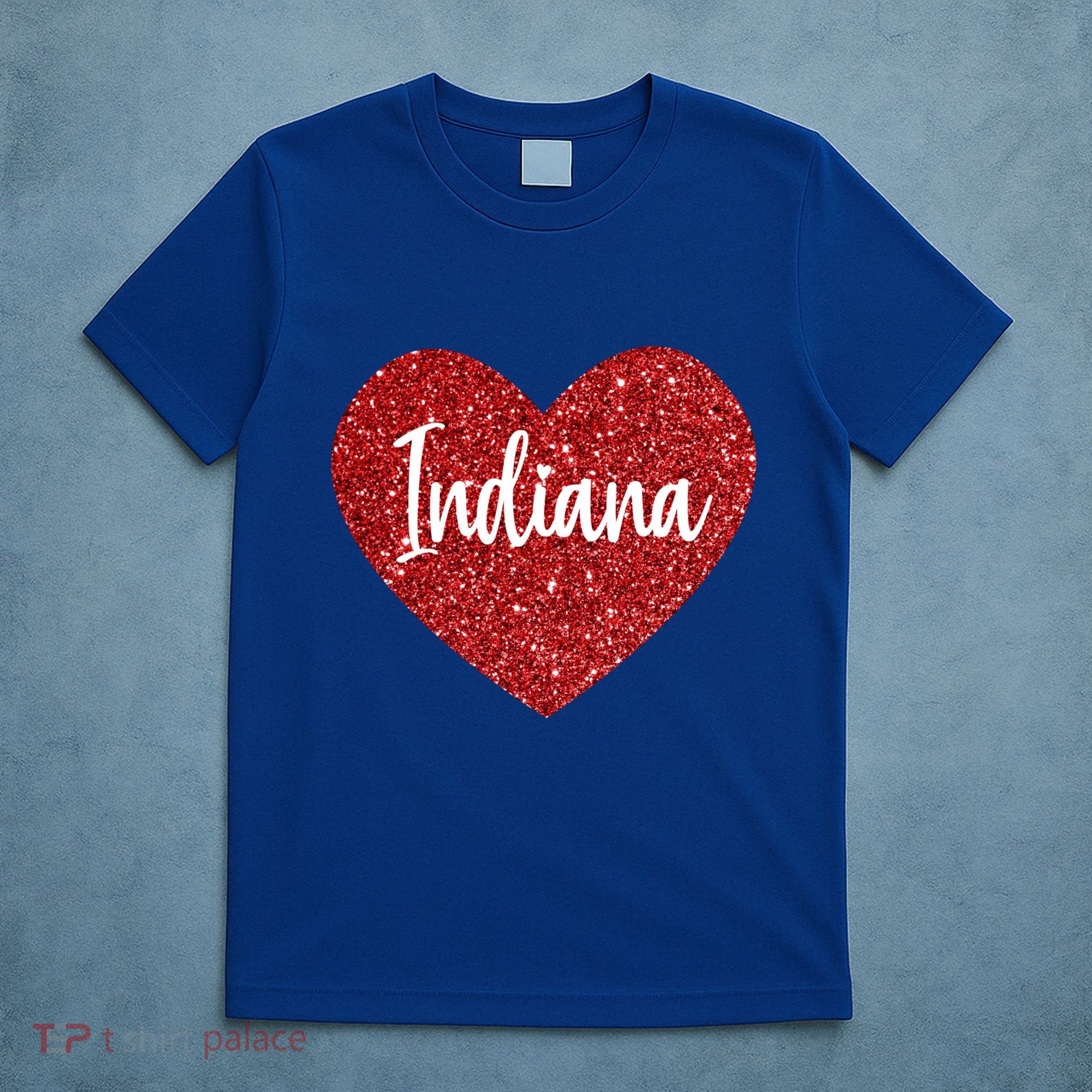 I Love Indiana Usa Red Heart Gift T-Shirt