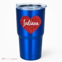 I Love Indiana Usa Red Heart Gift Tumbler thumb 0