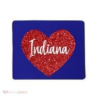 I Love Indiana Usa Red Heart Gift Mousepad thumb 0