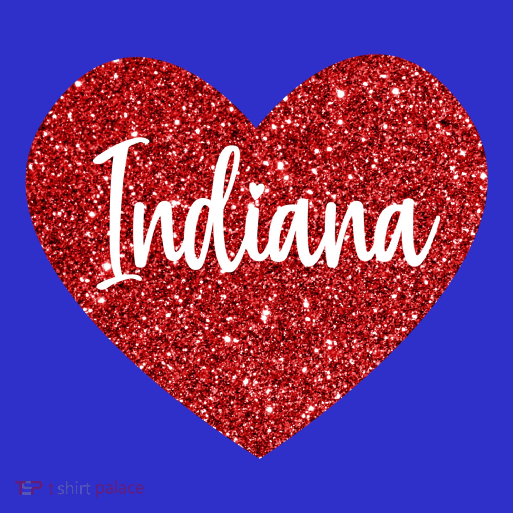 I Love Indiana Usa Red Heart Gift Mousepad
