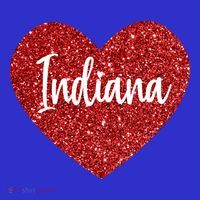 I Love Indiana Usa Red Heart Gift Baby Bodysuit thumb 2