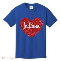 I Love Indiana Usa Red Heart Gift Kids T-Shirt thumb 0