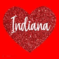 I Love Indiana Usa Red Heart Gift Santa Hat thumb 1