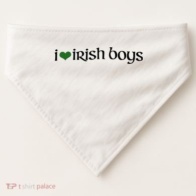 I Love Irish Boy USA-Made Doggie Bandana