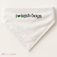 I Love Irish Boy USA-Made Doggie Bandana thumb 0