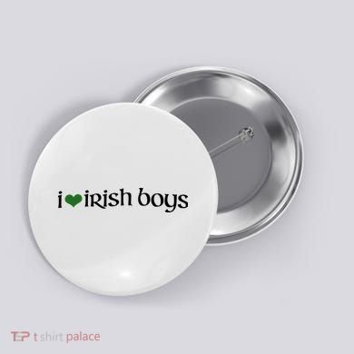 I Love Irish Boy Button
