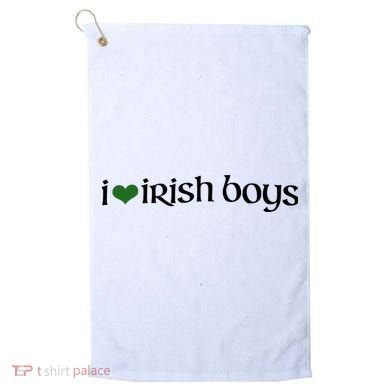 I Love Irish Boy Golf Towel