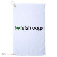 I Love Irish Boy Golf Towel thumb 0