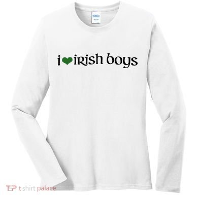 I Love Irish Boy Women's Long Sleeve Shirt