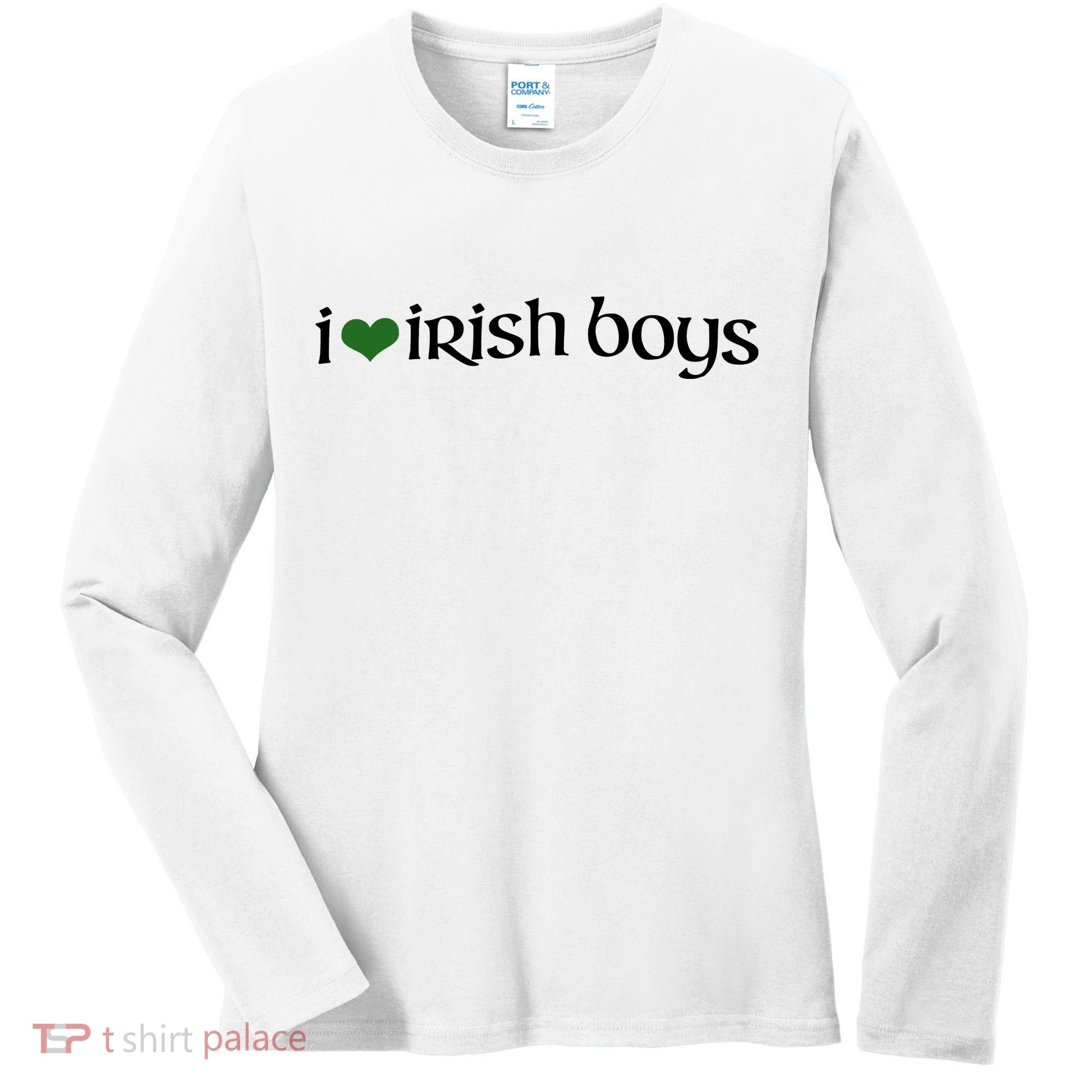 I Love Irish Boy Women's Long Sleeve Shirt