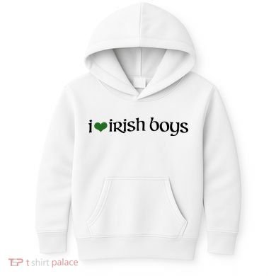 I Love Irish Boy Kids Hoodie