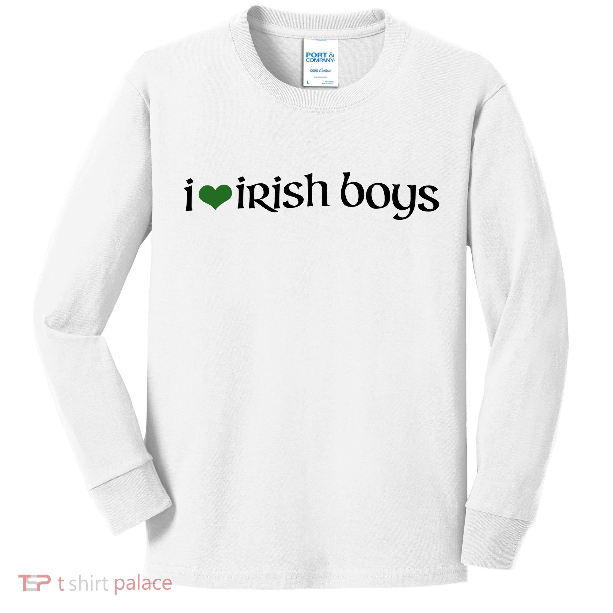 I Love Irish Boy Kids Long Sleeve Shirt