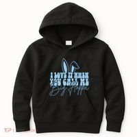 I Love It When You Call Me Big Hoppa Bunny Ear Easter Day Kids Hoodie thumb 0