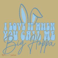 I Love It When You Call Me Big Hoppa Bunny Ear Easter Day Sweatshirt thumb 2