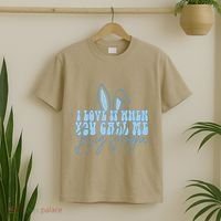 I Love It When You Call Me Big Hoppa Bunny Ear Easter Day T-Shirt thumb 2