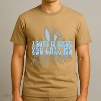 I Love It When You Call Me Big Hoppa Bunny Ear Easter Day T-Shirt thumb 3