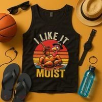 I Like It Moist Thanksgiving Costume Turkey Day Gift Leg Day Tank Top thumb 4