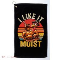 I Like It Moist Thanksgiving Costume Turkey Day Gift Leg Day Golf Towel thumb 0