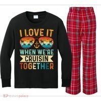 I Love It When WeRe Cruising Together Cruise Lover Kids Long Sleeve Plaid Pajama Set thumb 0