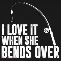 I Love It When She Bends Over Funny Fishing Ornament thumb 1