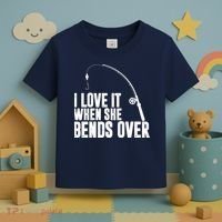 I Love It When She Bends Over Funny Fishing Toddler T-Shirt thumb 3