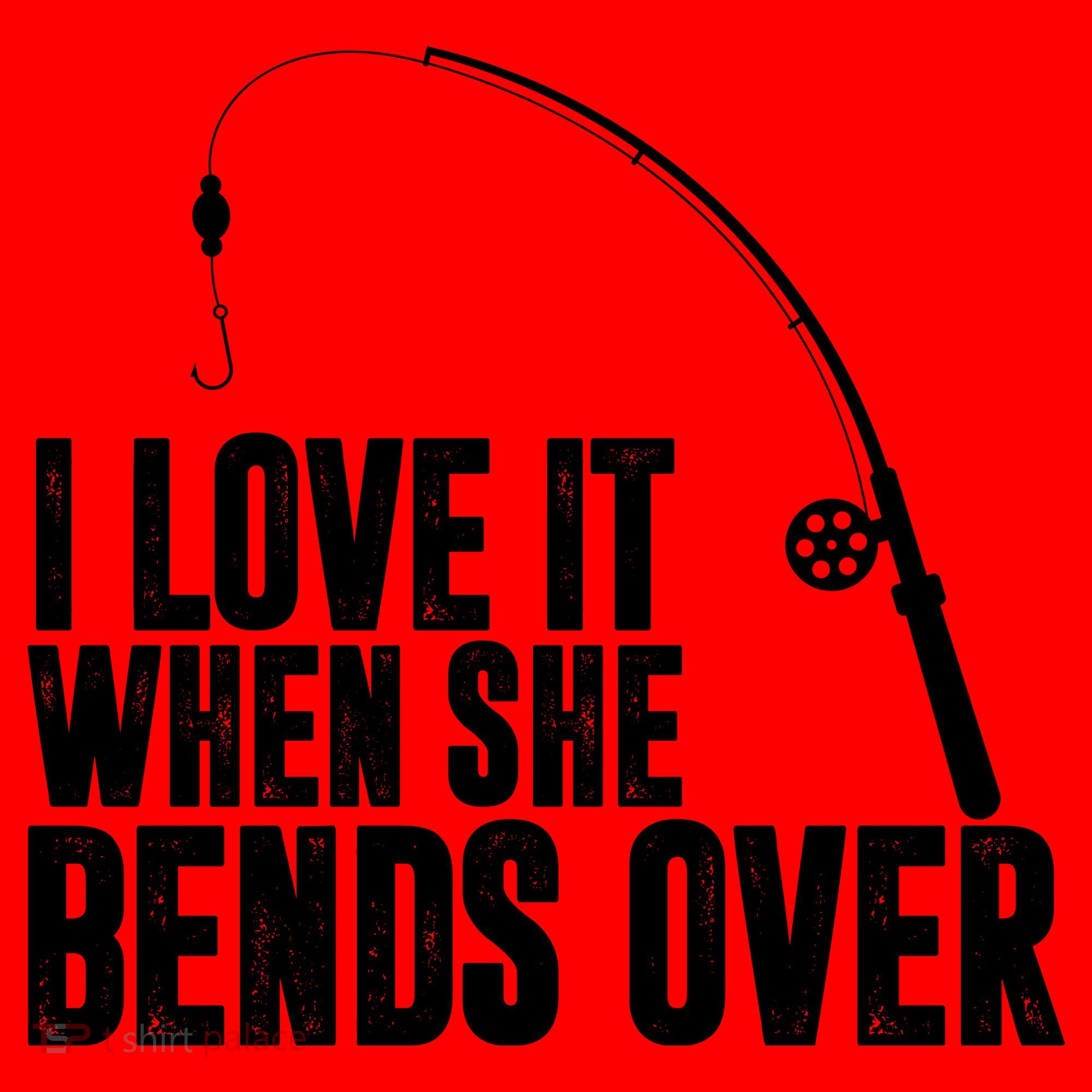 I Love It When She Bends Over Funny Fishing Santa Hat