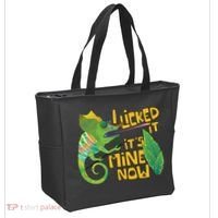 I Licked It, It's Mine Now Colourful Chameleon Tote Bag thumb 2