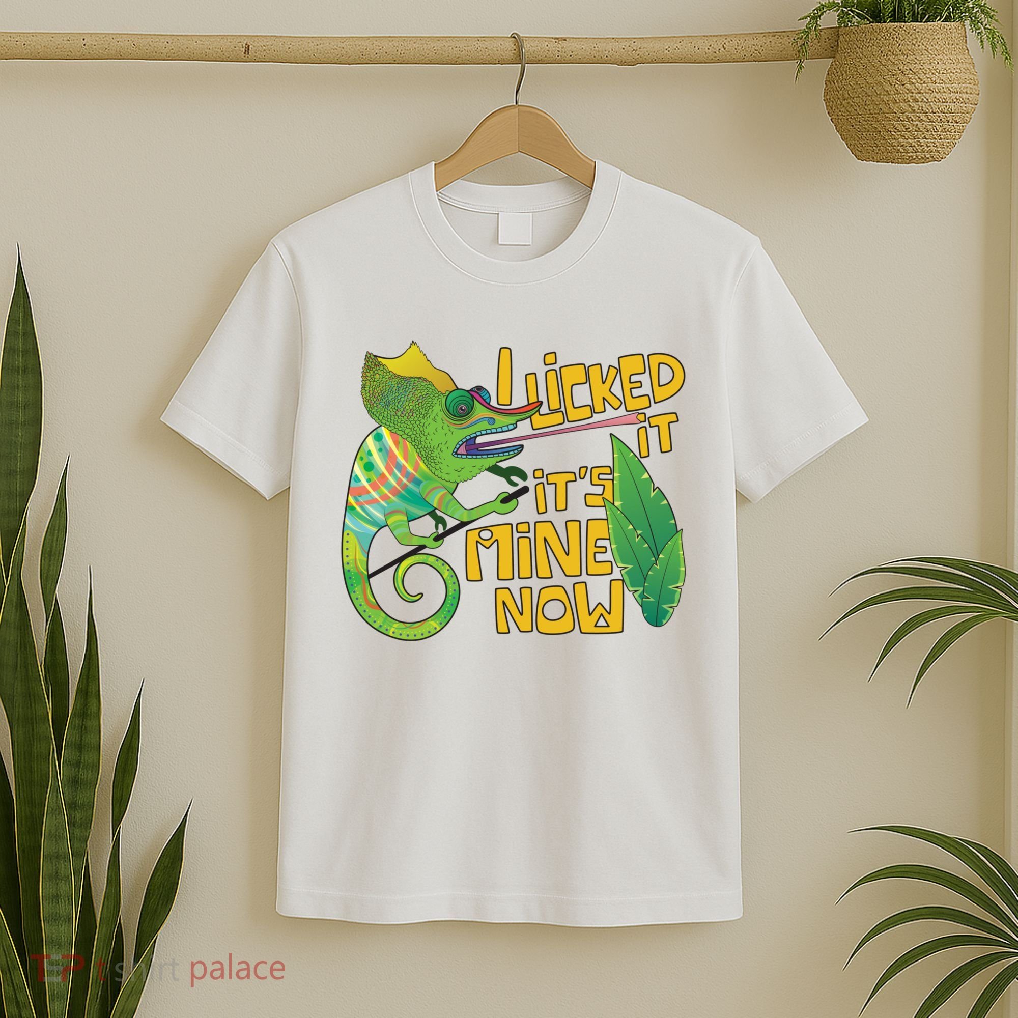 I Licked It, It's Mine Now Colourful Chameleon T-Shirt