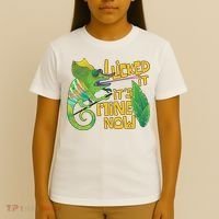 I Licked It, It's Mine Now Colourful Chameleon T-Shirt thumb 4