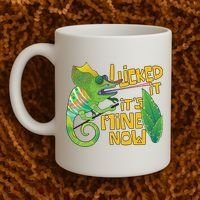I Licked It, It's Mine Now Colourful Chameleon Coffee Mug thumb 2