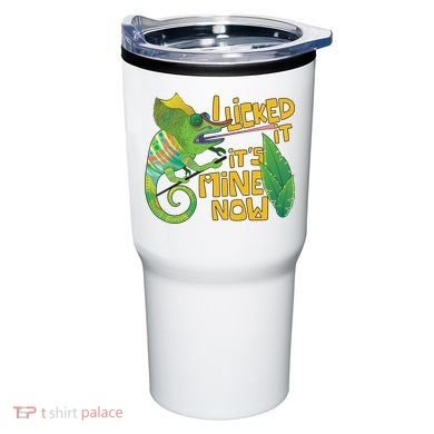 I Licked It, It's Mine Now Colourful Chameleon Tumbler