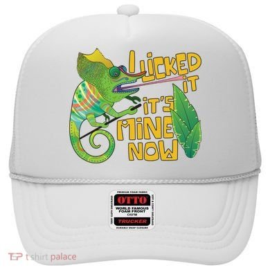 I Licked It, It's Mine Now Colourful Chameleon Hat
