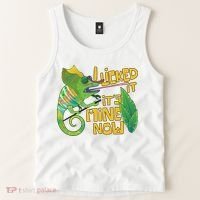 I Licked It, It's Mine Now Colourful Chameleon Tank Top thumb 2