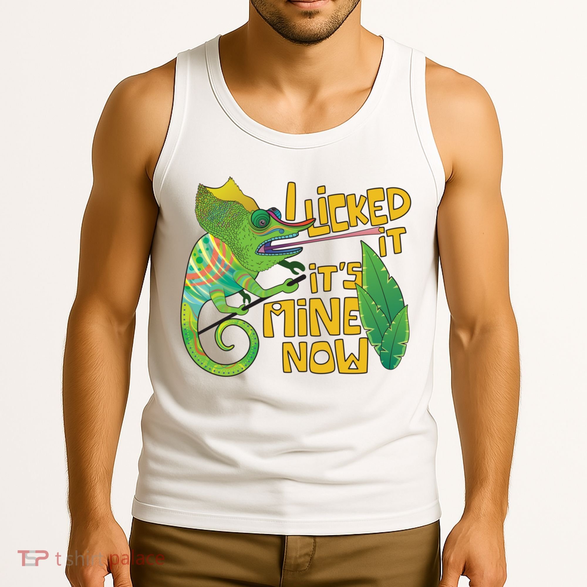 I Licked It, It's Mine Now Colourful Chameleon Tank Top