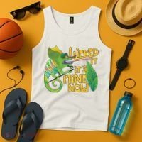 I Licked It, It's Mine Now Colourful Chameleon Tank Top thumb 4