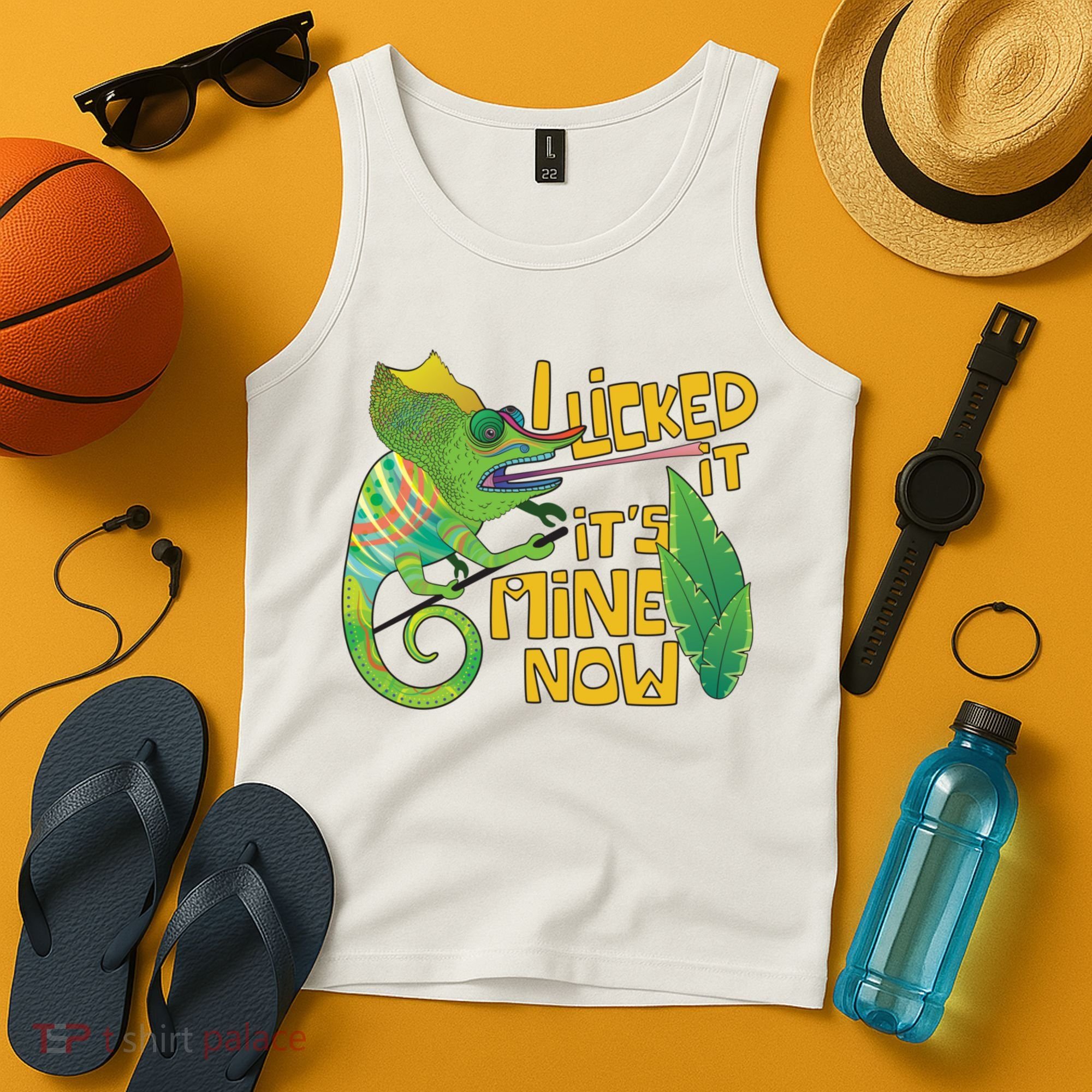 I Licked It, It's Mine Now Colourful Chameleon Tank Top