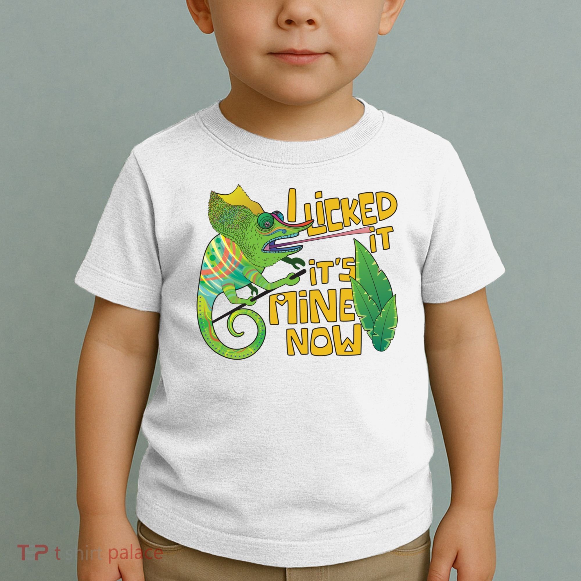 I Licked It, It's Mine Now Colourful Chameleon Toddler T-Shirt