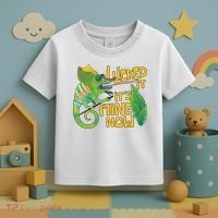 I Licked It, It's Mine Now Colourful Chameleon Toddler T-Shirt thumb 3