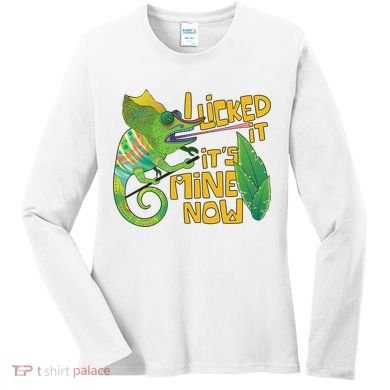 I Licked It, It's Mine Now Colourful Chameleon Women's Long Sleeve Shirt