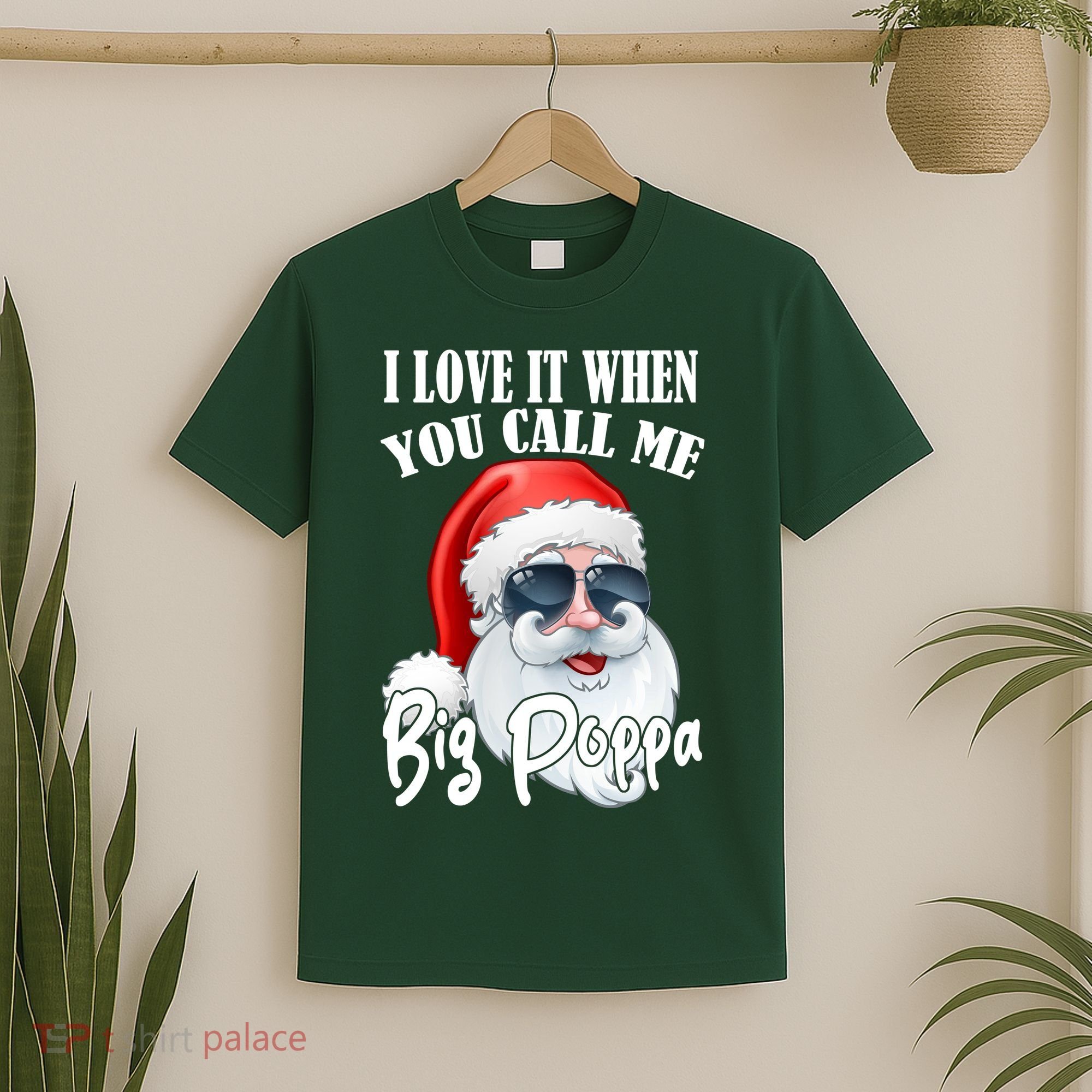I Love It When You Call Me Big Poppa Funny Santa Claus T-Shirt