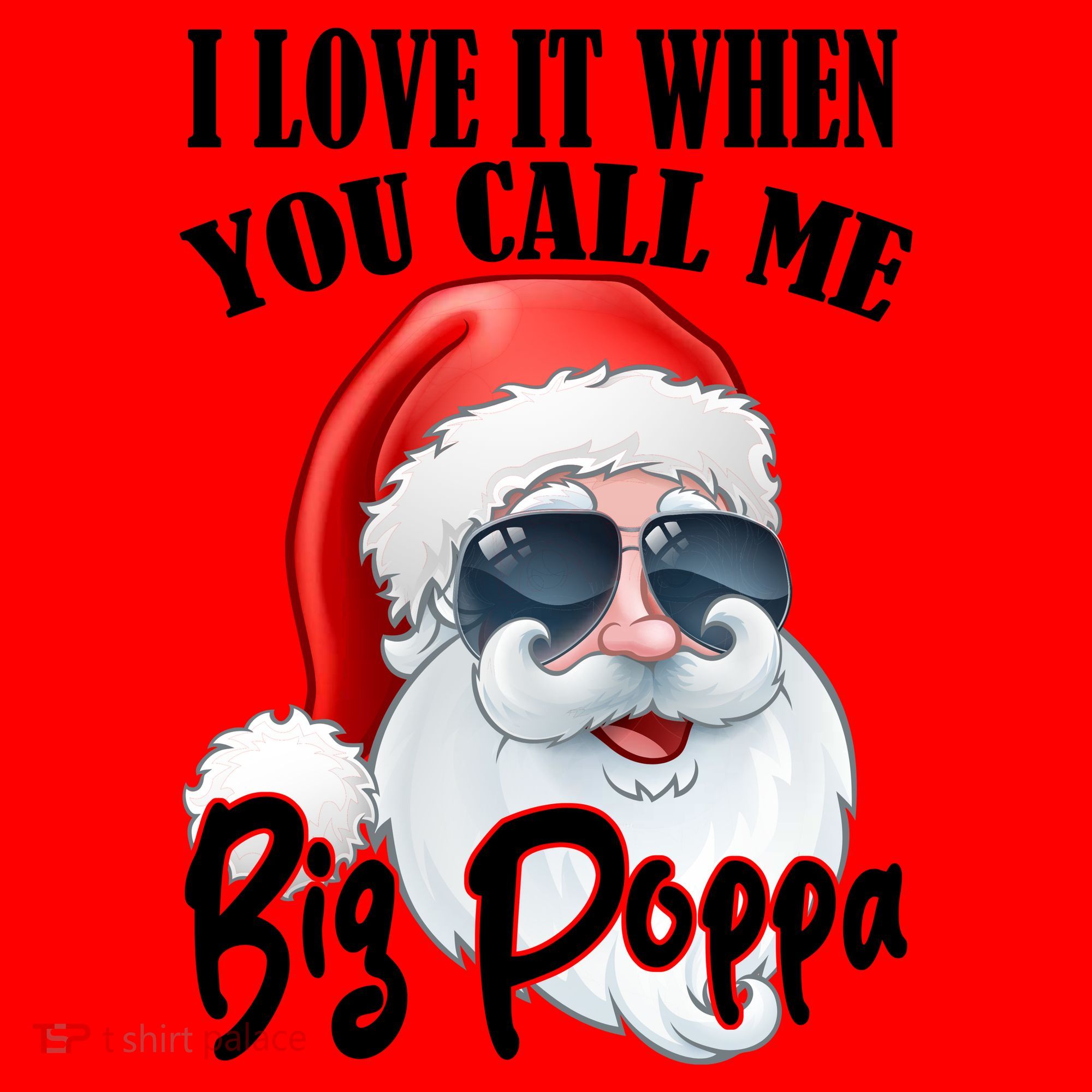 I Love It When You Call Me Big Poppa Funny Santa Claus Santa Hat