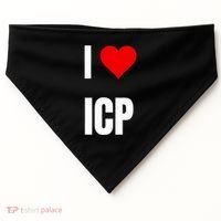 I Love Icp . Crypto Saying For The Blockchain And Token Nerd USA-Made Doggie Bandana thumb 0