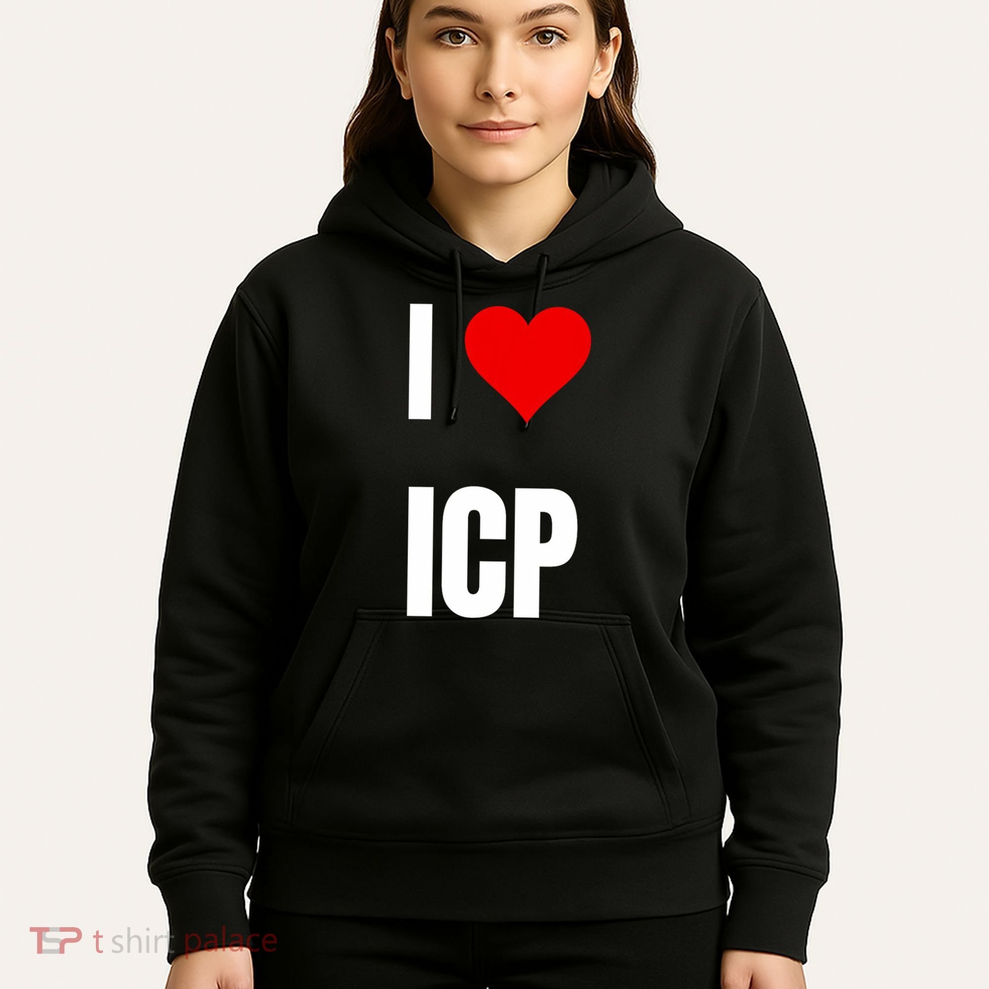 I Love Icp . Crypto Saying For The Blockchain And Token Nerd Hoodie