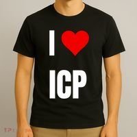 I Love Icp . Crypto Saying For The Blockchain And Token Nerd T-Shirt thumb 3