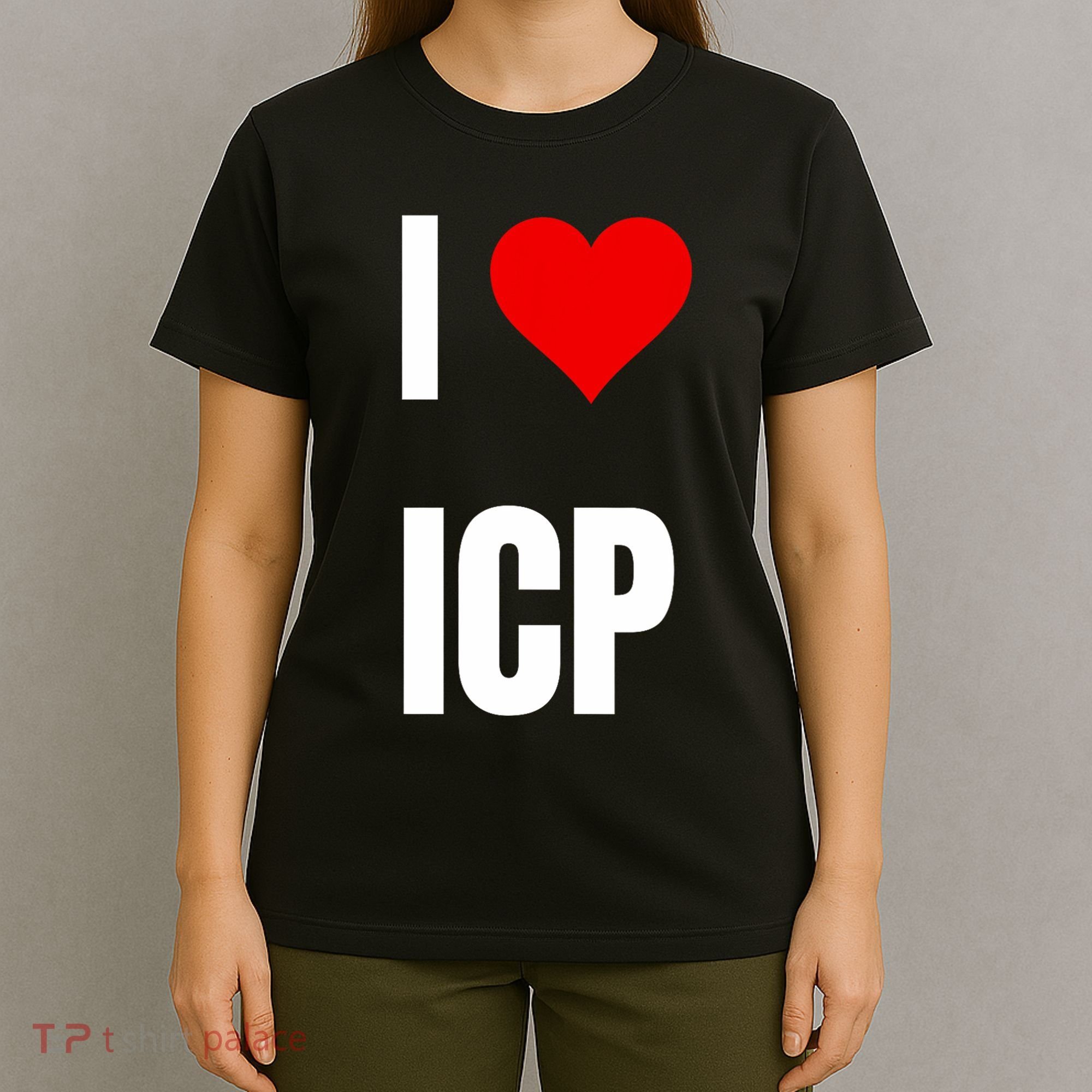 I Love Icp . Crypto Saying For The Blockchain And Token Nerd T-Shirt