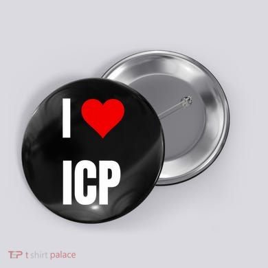 I Love Icp . Crypto Saying For The Blockchain And Token Nerd Button