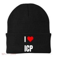 I Love Icp . Crypto Saying For The Blockchain And Token Nerd Beanie thumb 0